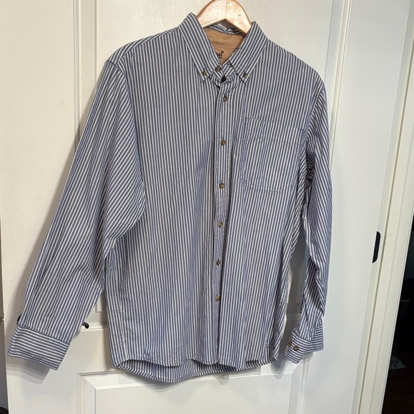 Lee Navy and White Striped Men's Button Down Shirt 100%Cotton. - Picture 1 of 6